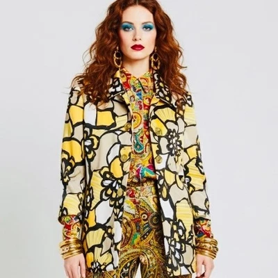 Chaqueta Top Covington Petite Para Mujer Estampado Floral Botón Delantero Manga 3/4 Foto 1 de 4