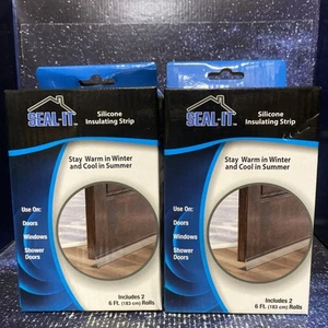 Lot of 2 - Silicone Insulating Strip 2 rolls of 6' tape - Door Window Insulation - Picture 1 of 6