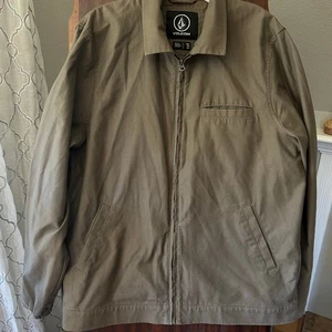 VOLCOM - MENS FACETED JACKET Gray Size Large full zip - Picture 1 of 9