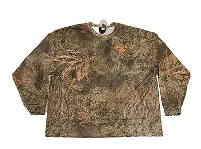 MOSSY OAK 3XL Mens Long Sleeve Camo brush hunting camping outdoor t tee Shirt - Image 1 of 4