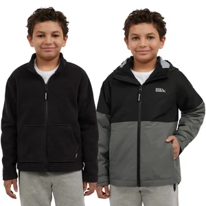 Eddie Bauer Youth Boy's 3-in-1 Jacket - BLACK - Small- New - Free shipping - Picture 1 of 8