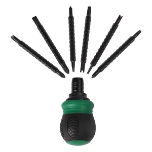 Set cacciaviti a cricchetto portatile 12 in 1 per progetti fai da te e riparazioni quotidiane - Foto 1 di 51