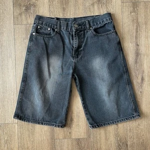 Vintage Y2K Baggy Jorts Street Style Black Youth Boys 18 - Picture 1 of 3