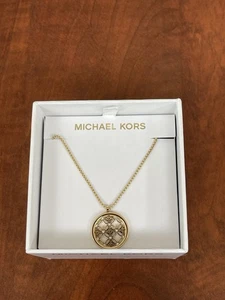 Collana Michael Kors Donna Heritage Monogram Oro Cristalli MKXJ4284710 - Foto 1 di 9