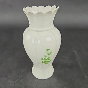 Donegal China Vase Irish Parian China Shamrocks Fluted Scalloped - Picture 1 of 10