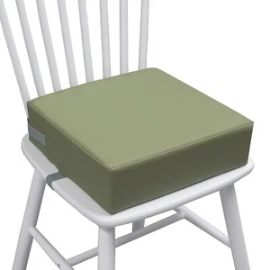 Toddler booster seat, 2 elastic belts, waterproof PU, non-slip - Green - Picture 1 of 7