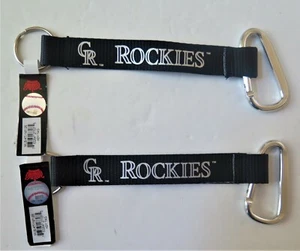 TWO (2) BEAUTIFUL AND HANDY, COLORADO ROCKIES CARABINER KEYCHAINS FROM AMINCO - Picture 1 of 1