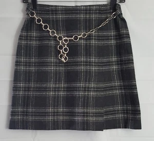 Tracy Evans Gray Plaid Skirt Size 9 - Picture 1 of 5