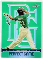 2013 Leaf Perfect Game MONTE HARRISON ROOKIE GREEN PRISMATIC Parallel! #06/10!