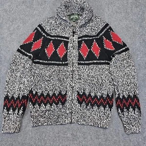 American Eagle Men's Large Fair Isle Full Zip Cardigan Sweater Nordic Diamond - Picture 1 of 17