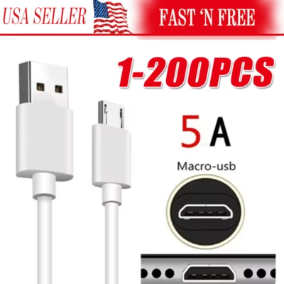 LOTE de cable de carga rápida micro USB de 3/6 pies para cargador de teléfono Samsung Android Foto 1 de 4