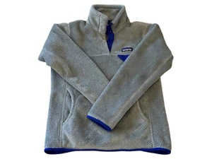 Patagonia Retool Snap-T Fleece Pullover Jacket Womens Size Small Gray Blue - Picture 1 of 5