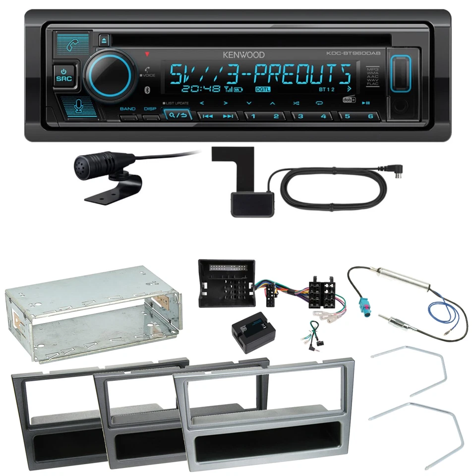 Kenwood KDC-BT960DAB 1-DIN Autoradio BT DAB inkl. Antenne 3x Cinch