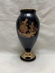 "Limoges Castel France Vintage brandneu große kobaltblaue Vase 9 3/4" - Bild 1 von 4