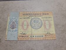 🇳🇱 Netherlands East Indies 1 gulden 1940 P-108  WWII  Banknote  022024-1