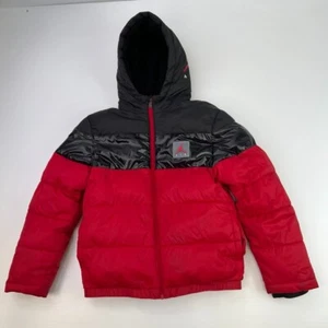 Air Jordan Puffer Boy Large Youth Jacket Pocket Lightweight Hood Zip Coat Snow - Picture 1 of 14