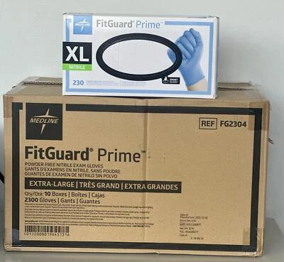 Medline FitGuard Select Nitrile Exam Gloves Size XL 2300Ct Foto 1 de 3