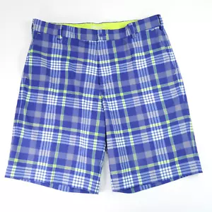 Nike Tour Performance 11" Golf Shorts Size 36 Blue Green Plaid Dri Fit 36x11 - Picture 1 of 6