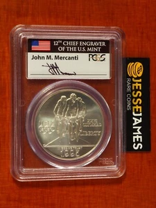 1995 D $1 UNCIRCULATED SILVER CYCLING COMMEMORATIVE DOLLAR PCGS MS69 MERCANTI - Picture 1 of 2