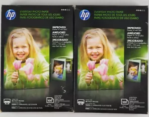 2 HP CR759A Everyday Glossy Photo Paper 200 Total Sheets 4 x 6in New In Package - Picture 1 of 2