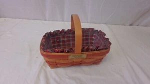 Longaberger 1990 Christmas Collection Red Gingerbread Basket Liner Protector - Picture 1 of 9