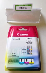 Tinte / Tintenpatrone / Canon 8 / CLI-8C / CLI-8M / CLI-8Y / Neu - Bild 1 von 1
