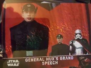 2016 Star Wars The Force Awakens Chrome #56 General Hux's Grand Speech 01/50 - Imagen 1 de 1