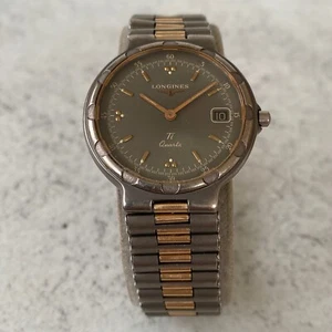 Longines Conquest Titanium Two Tone Quartz Swiss Vintage Watch - Picture 1 of 19