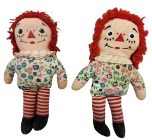 Vintage 1977 Knickerbocker Small 6” Raggedy Ann Doll Pair - Picture 1 of 10