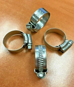 HOSE CLAMPS 316 STAINLESS SIZE 10 MIN 3/4" MAX 1-1/8" 4 PACK 13628 SCANDVIK - Picture 1 of 1