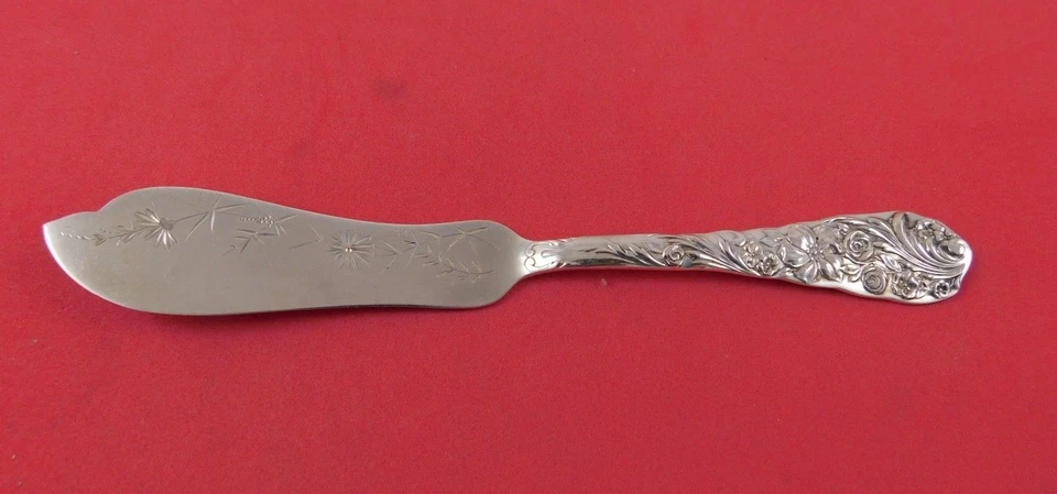 Flora by Reed & Barton prata esterlina Master Butter cabo plano corte brilhante 7" - Imagem 1 de 1