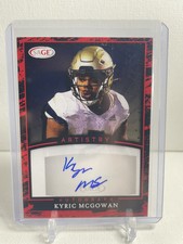 Kyric McGowan 2022 SAGE Artistry football Red Auto