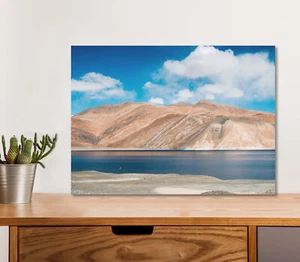 Pangong Lake Mountain 5mm thick Plastic Poster Ready to Hang 60x45cm - Picture 1 of 3