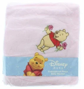 Disney Baby Winnie the Pooh Fleece Blanket Pink - Picture 1 of 2