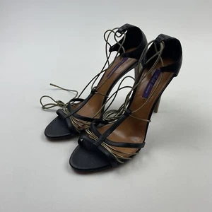 Ralph Lauren Purple Label Blaine Sillitoe High Heel Shoes Size 40B Made in Italy - Picture 1 of 11