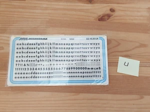 New Old Strock - Mecanorma - 5.1 MM - Futura-CC 15.20 LN -Transfer Card (U) - Picture 1 of 2