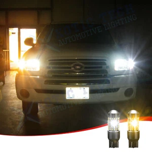 Dual Color LED Turn Signal Parking DRL Light Bulbs Lamps Switchback 7444 7443 2x - Picture 1 of 12