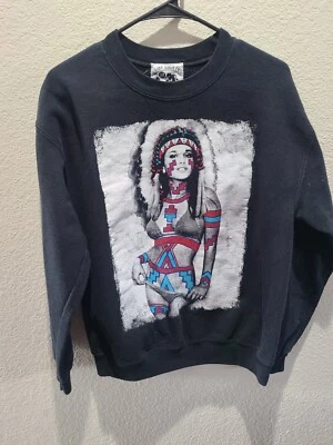 Sudadera Pullover Crew Para Hombre Riot Society Diseño Indio Talla M Foto 1 de 4