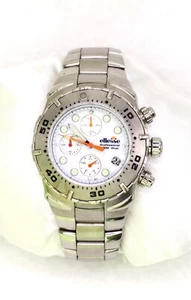 Ellesse Professional 200M Diver Chronograph Watch Silver Never Wore MSRP $450.00 - Picture 1 of 11