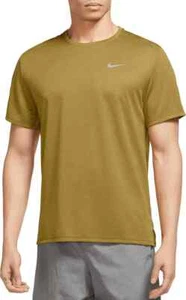 Nike Dri-FIT Tech UV Miler Running Top T-Shirt Bronzine DV9315-716 Men's NEW - Picture 1 of 4