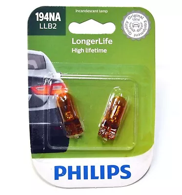 Philips LongerLife 194NA 4W Two Bulbs Front Side Marker Light Replacement DOT - Изображение 1 из 4