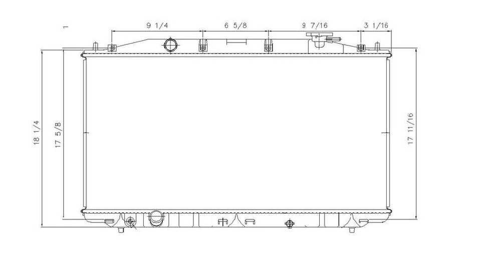 Radiador de transmisión automática de 4 cilindros para Honda Accord 2011-2012 2,4 L Foto 1 de 1