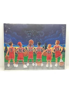 Chicago Bulls 1996 Action Images Framed Canvas Jordan Pippen Rodman Kukoc Kerr - Picture 1 of 2