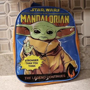 Star Wars The Mandalorian Kids Backpack, Orange & Blue - Picture 1 of 5