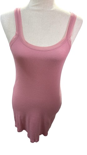 UNDERCOVER Mini abito tubino a costine Vicoria’s Secret rosa bodycon orlo trasparente rosa pastello sexy