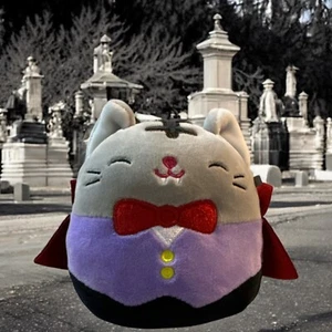 Squishmallows 5" Tally Vampire Cat Dracula The Gray Kitty Plush, Ships Fast! - Picture 1 of 5