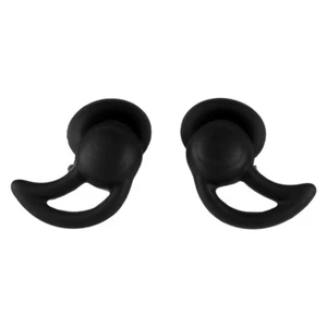 1 Pair Black Earplugs Noise Cancelling Silicone Ear Plugs Washable Earplugs - Picture 1 of 12