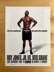 1998 Vintage Print Ad Boxing Roy Jones JR VS Otis Grant HBO - Picture 1 of 1