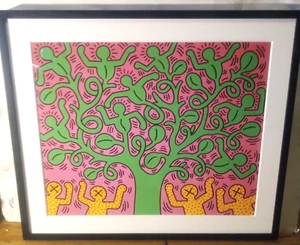 Keith Harring Tree of Life Pop Art Framed Poster Framed and Matted - Picture 1 of 5