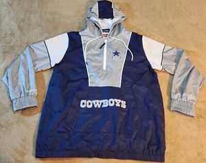 NWT Dallas Cowboys Mitchell & Ness Warm Up 1/4 Zip Jacket NFL Men's Size Medium - Picture 1 of 19